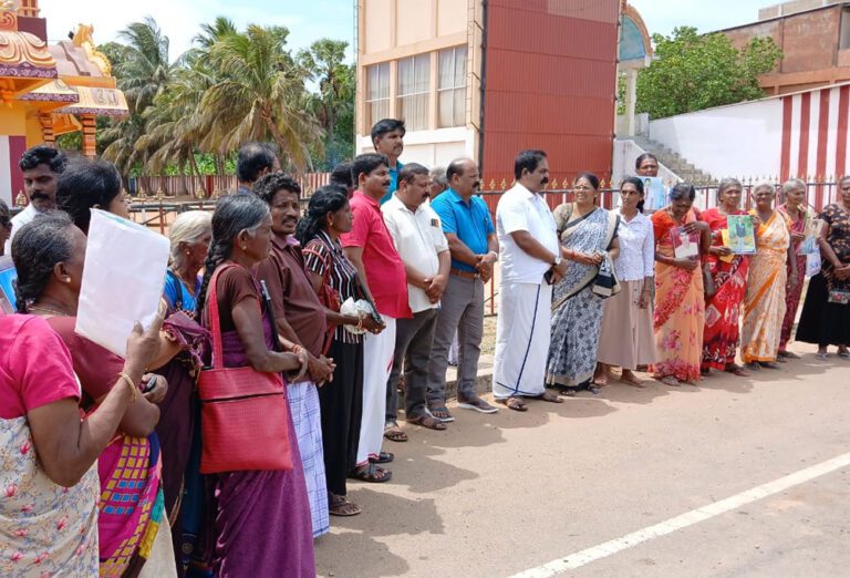 கிளிநொச்சியில் இடம்பெற்ற பாரிய போராட்டம்!