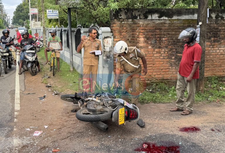 இன்று காலை மாறவில பகுதியில் இடம்பெற்ற கோர விபத்து!