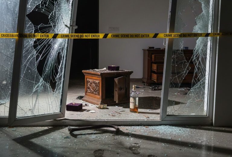 வீட்டின் கதவை உடைத்து திருட்டில் ஈடுபட்ட மர்ம நபர்கள்!