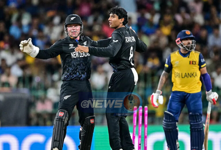 நியூசிலாந்து அணியுடன் படுதோல்வி அடைந்து வெளியேறிய இலங்கை!