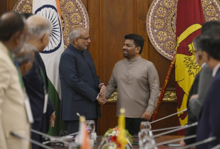 இலங்கை ஜனாதிபதியை சந்தித்த இந்திய துணை ஜனாதிபதி!