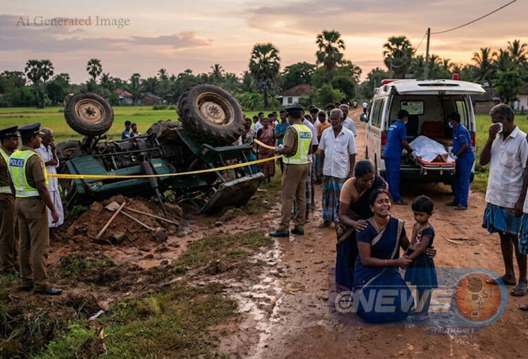 உழவியந்திரம் கவிழ்ந்து 29 வயது இளம் குடும்பஸ்தர் பலி!
