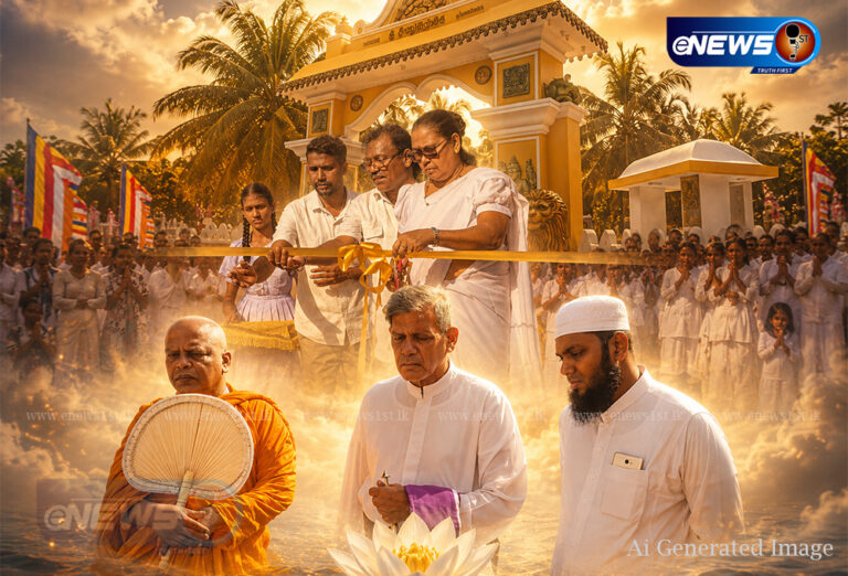 சிலாபம் விகாரை கோபுரத்தை திறந்து வைத்த தேரர், மௌலவி, பாதிரியார்!
