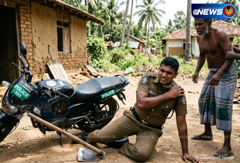 கஞ்சா வேட்டைக்குச் சென்ற பொலிஸாருக்கு மண்வெட்டியால் அடி!